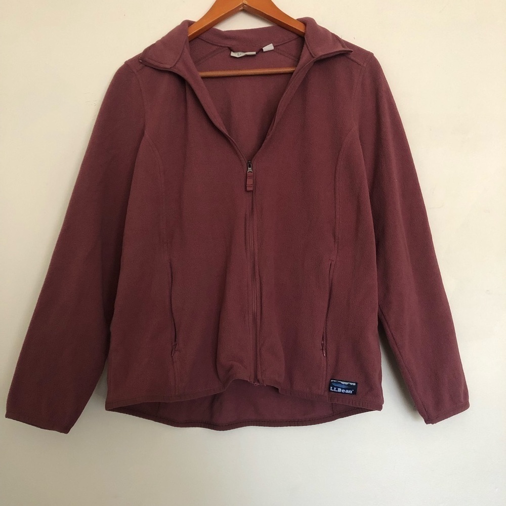 L.L bean Soft-Brushed Fitness Fleece Zip-Pocket Jacket
